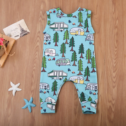 Toddler Infant Baby Boy Girl Sleeveless Romper