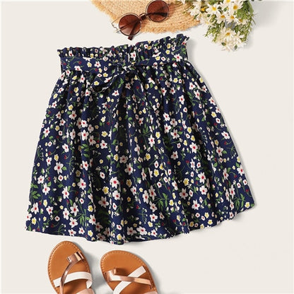 Ditsy Floral Print Mini Skirt