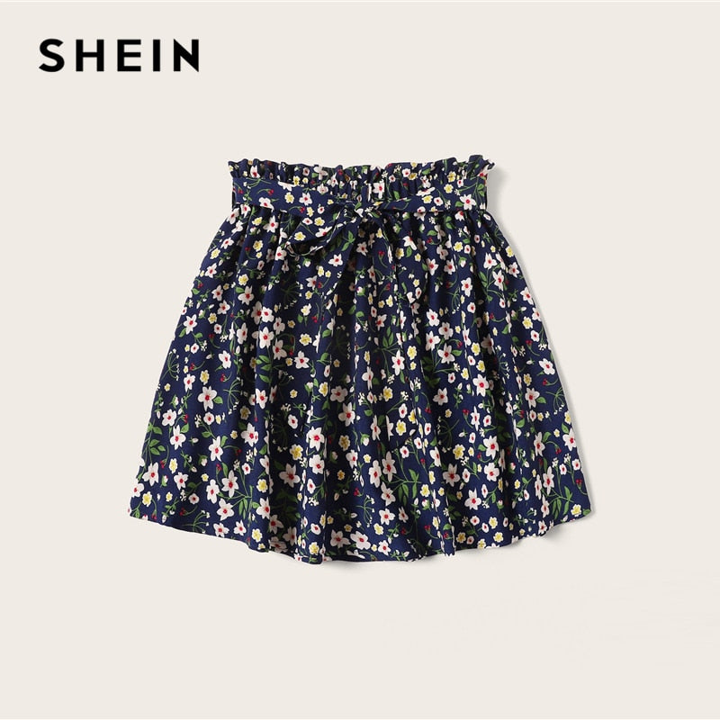 Ditsy Floral Print Mini Skirt