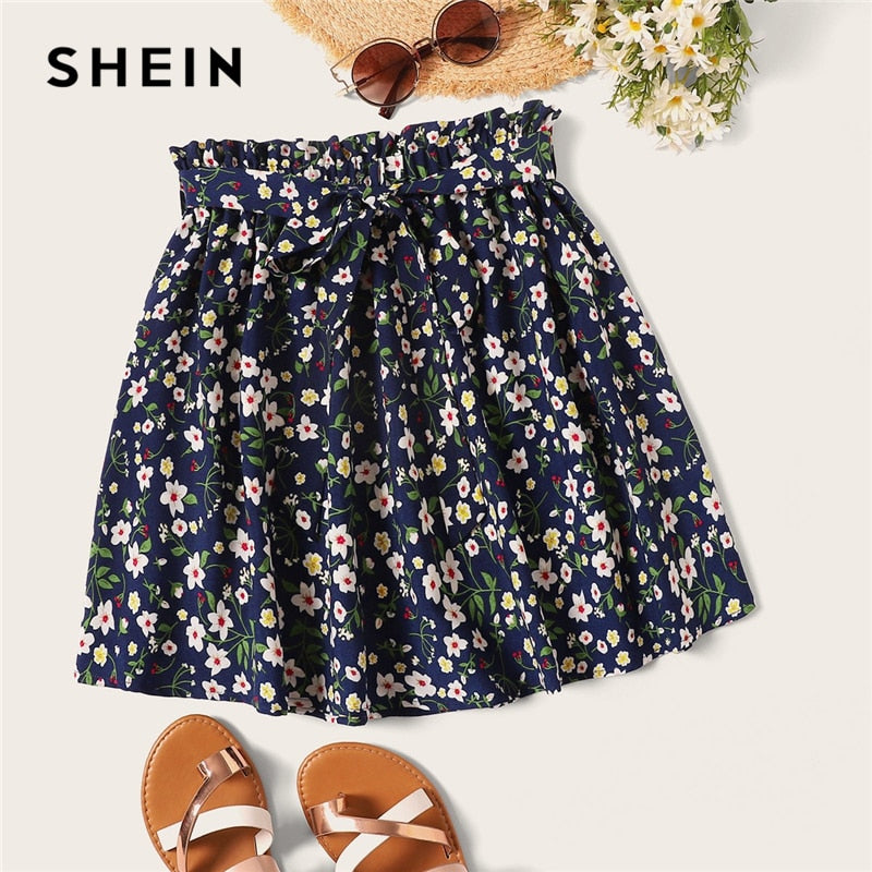 Ditsy Floral Print Mini Skirt