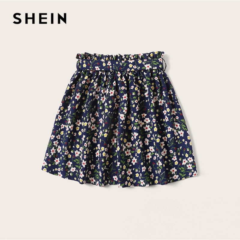 Ditsy Floral Print Mini Skirt