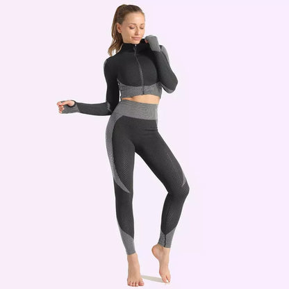 Leggings & Long Sleeve crop top sets