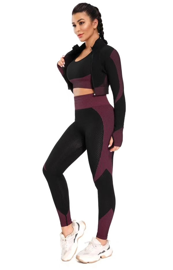 Leggings & Long Sleeve crop top sets