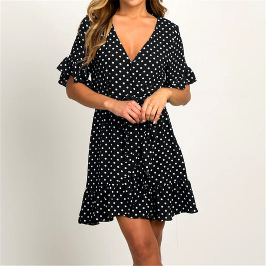 Polka Dot A-line Party Dress