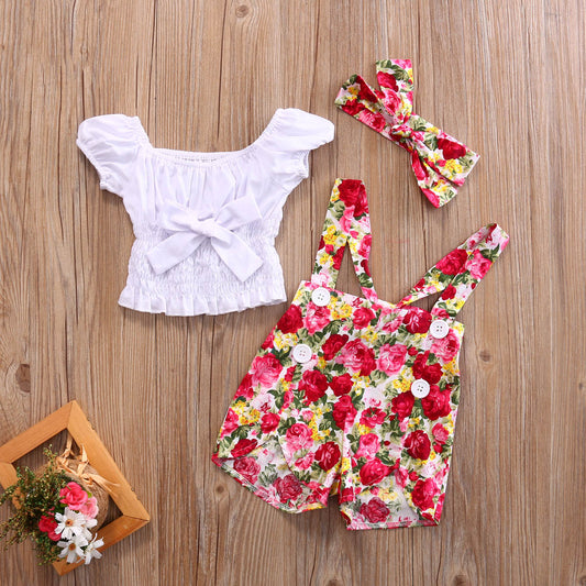 Floral kids girl clothes sets