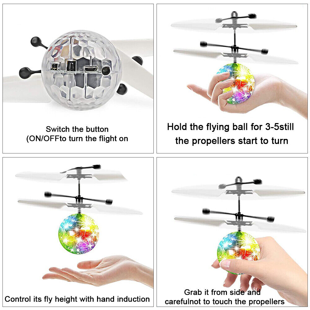 Toys for Boys Flying Ball LED Kids Birthday Gifts