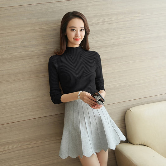 Winter Tops Women Knitted Pullovers