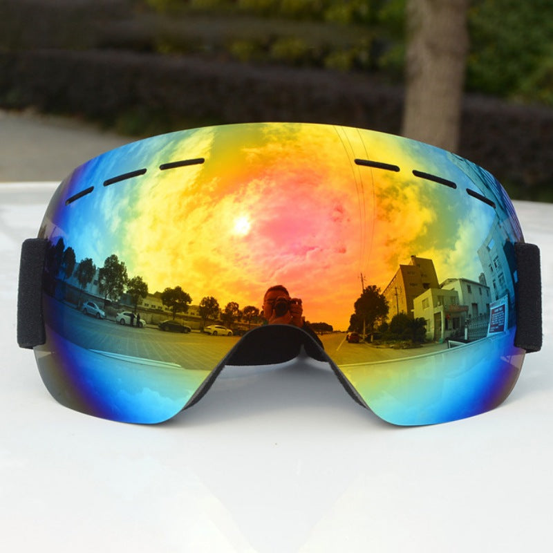 Unisex Skiing Goggles Double Layers anti-fog Big Ski Mask Glasses Skii ...