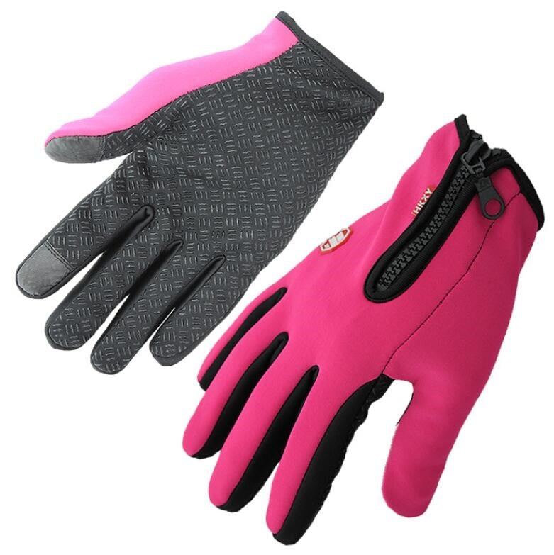 Windstopers Gloves Anti Slip Windproof Thermal Warm Touchscreen Glove Breathable Tactico Winter Men Women Black Zipper Gloves