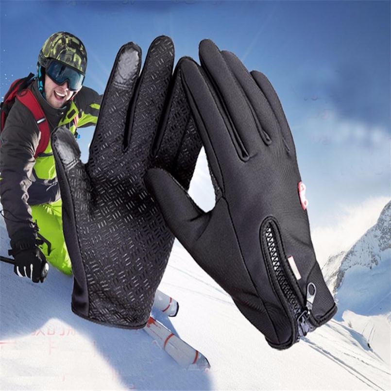 Windstopers Gloves Anti Slip Windproof Thermal Warm Touchscreen Glove Breathable Tactico Winter Men Women Black Zipper Gloves