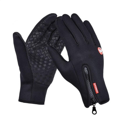 Windstopers Gloves Anti Slip Windproof Thermal Warm Touchscreen Glove Breathable Tactico Winter Men Women Black Zipper Gloves