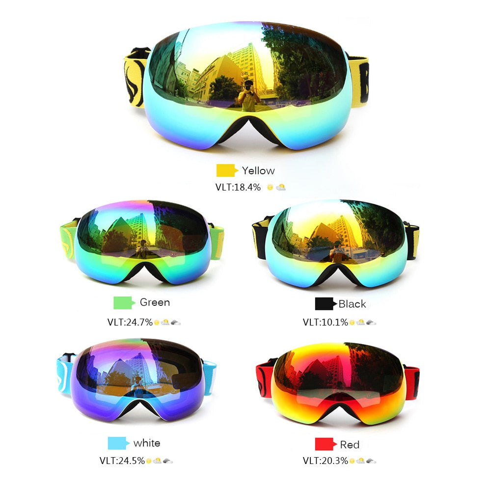 Winter Ski Goggles Double Lens UV400 Anti-fog Skiing Eyewear  Snowboard Skating Skiing Sports Goggle Detachable Lens Goggles