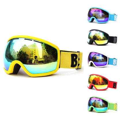 Winter Windproof Snowboard Glasses Skiing Goggles UV Protection Anti-fog Anti-slip Strap Ski Goggles Snowboarding Ski Eyewear