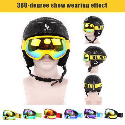 Winter Windproof Snowboard Glasses Skiing Goggles UV Protection Anti-fog Anti-slip Strap Ski Goggles Snowboarding Ski Eyewear