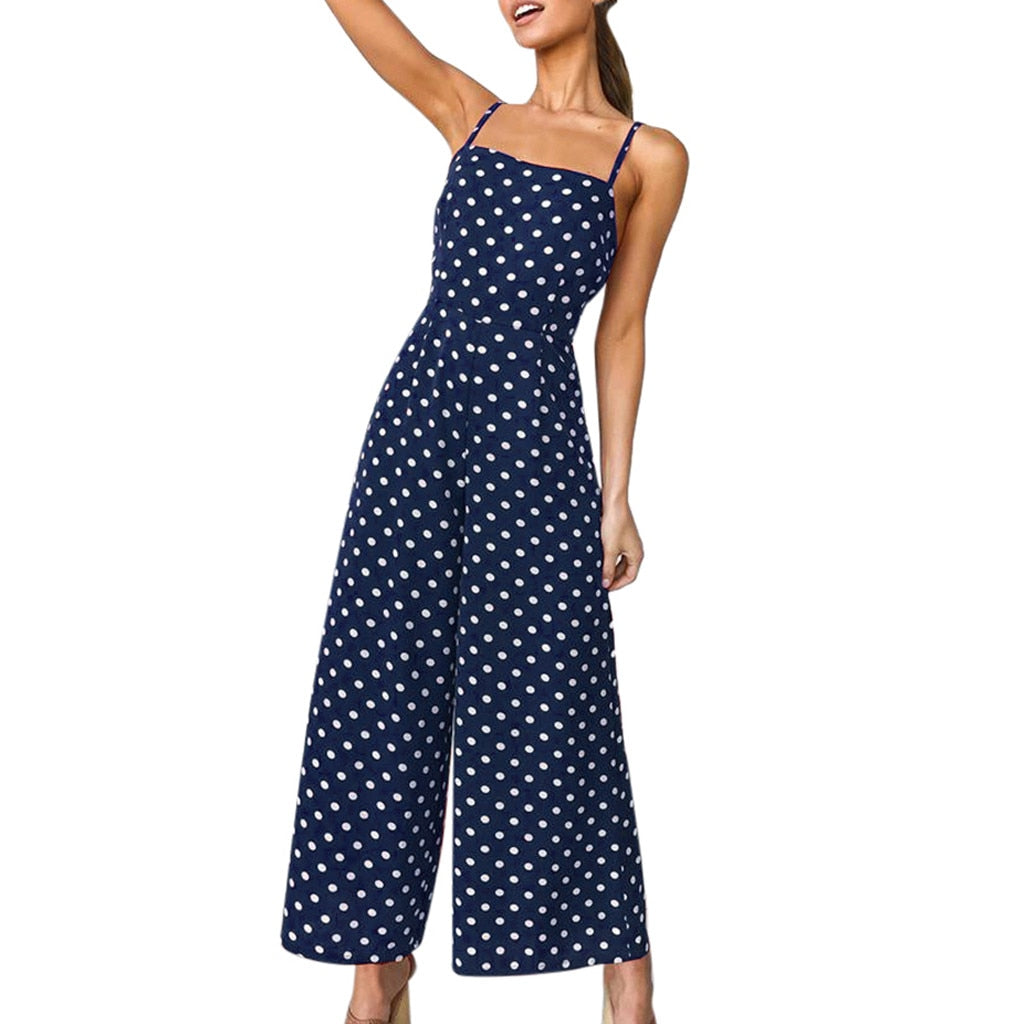 Polka Dot Holiday Wide Leg Pants