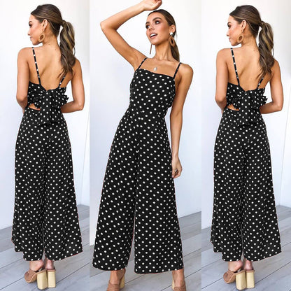 Polka Dot Holiday Wide Leg Pants