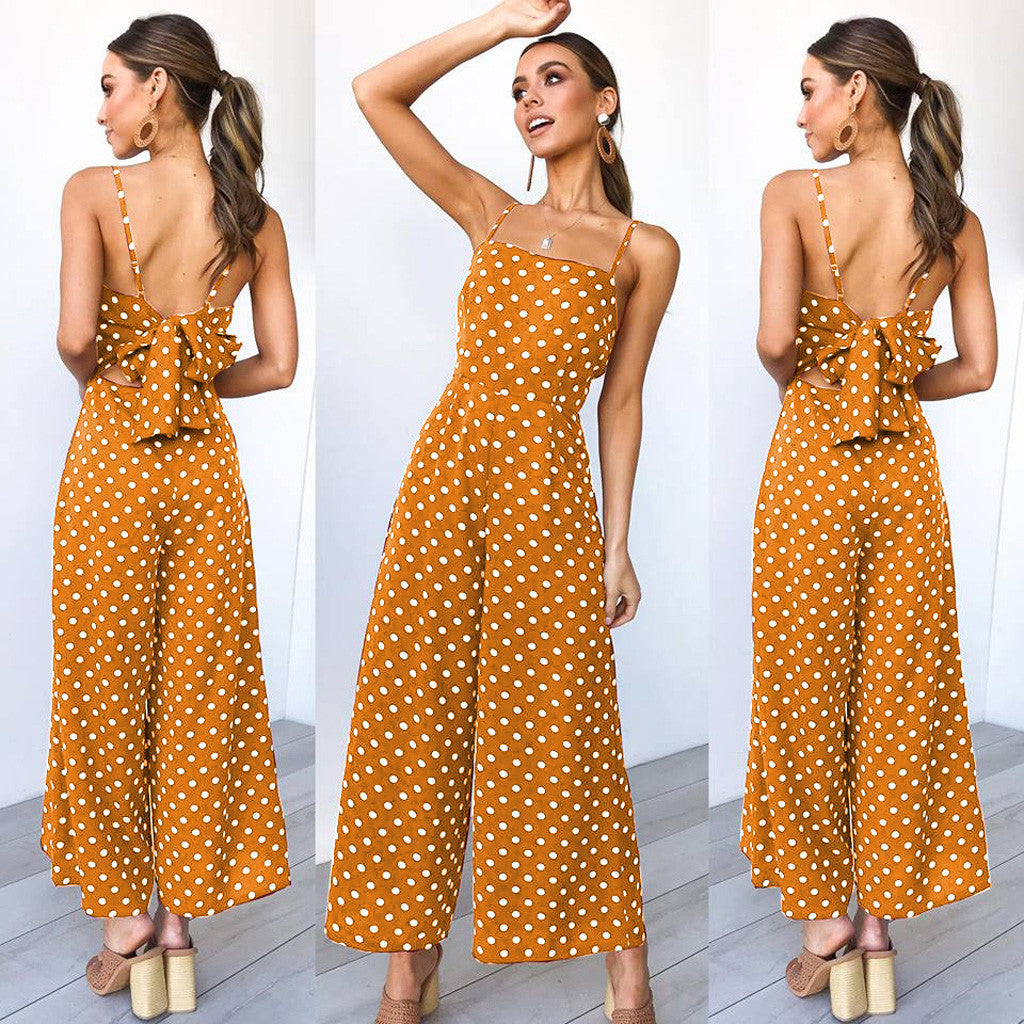 Polka Dot Holiday Wide Leg Pants