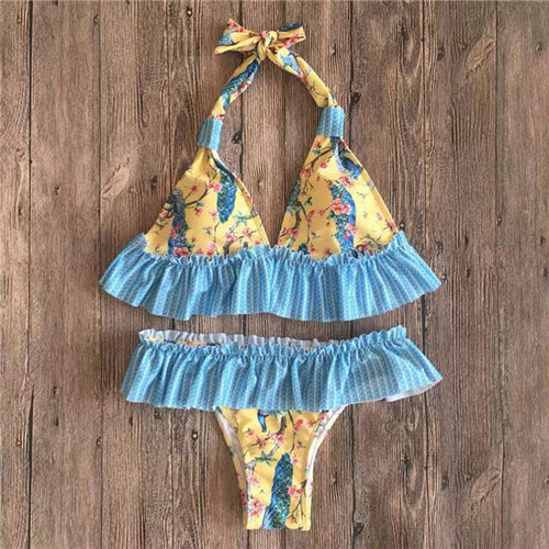 Women Bikini Set New Floral Swimsuit Women Push Up Two Piece Swimwear Triangle Swimwear Bathing Suit Swimming Costume Beach Wear