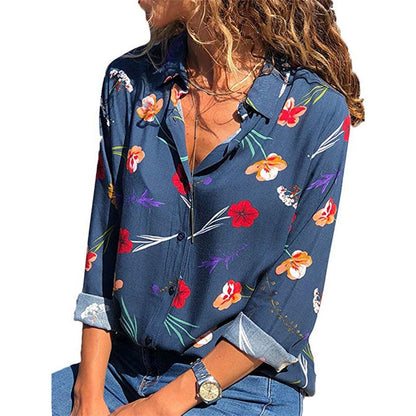 Women Blouses 2019 Fashion Long Sleeve Turn Down Collar Office Shirt Chiffon Blouse Shirt Casual Tops Plus Size Blusas Femininas