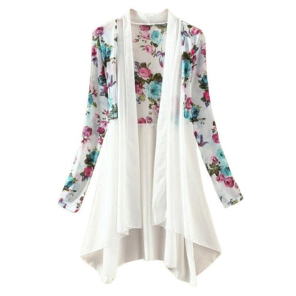 Women Kimono Vest Blusa Air Conditioning Sunscreen Female Blouses Jackets Long Chiffon Ladies Shirts