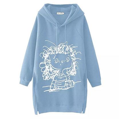 Long Hoodie Sweatshirt Pullover