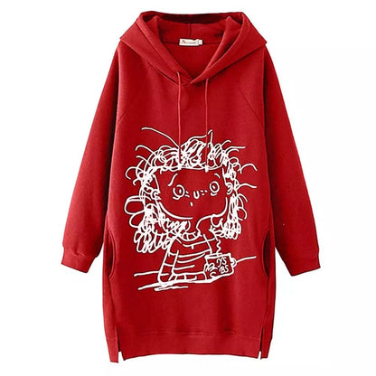 Long Hoodie Sweatshirt Pullover