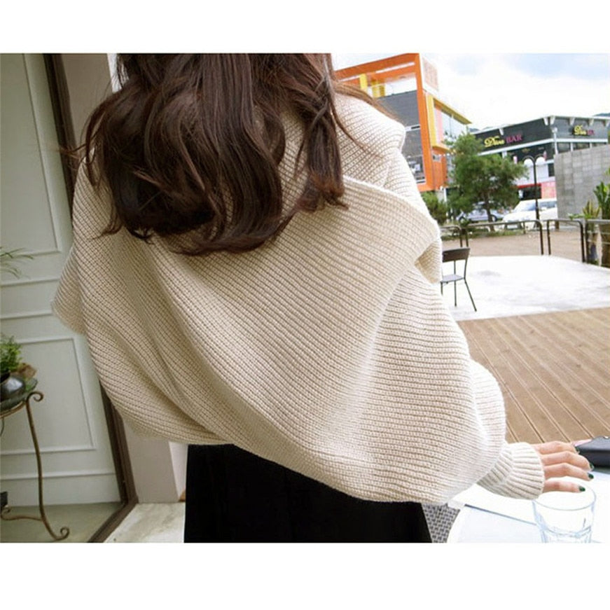 Women  Scarf  Neck Cover Knitting Fashion Wraps Winter Warm Knit Wool Scarf Long Sleeve Scarf Wrap Warm