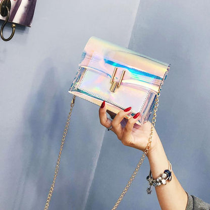 Women Shoulder Bag Fashion Laser Transparent Crossbody Bags Messenger Shoulder Beach Bag 2019 New Design Shoulder Bags