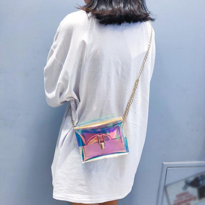 Women Shoulder Bag Fashion Laser Transparent Crossbody Bags Messenger Shoulder Beach Bag 2019 New Design Shoulder Bags