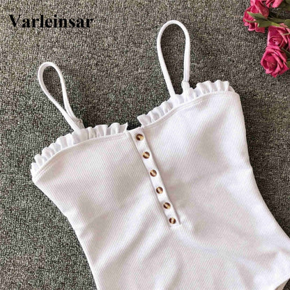 Women Swimwear 2019 One-word Neckline One Piece Swimsuit Female Bather Ribbed Bathing Suit Swim Wear Lady V1212