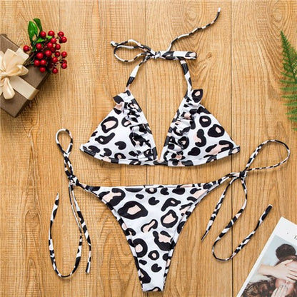 Women Swimwear Hot Bikini Set Push Up Padded Bikini Leopard Print Swimsuit Bathing Suit Beachwear Swimwear Maillot De Bain Femme