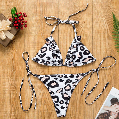 Women Swimwear Hot Bikini Set Push Up Padded Bikini Leopard Print Swimsuit Bathing Suit Beachwear Swimwear Maillot De Bain Femme