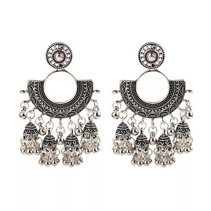 Women Gypsy Indian Exaggeration Stud Earrings
