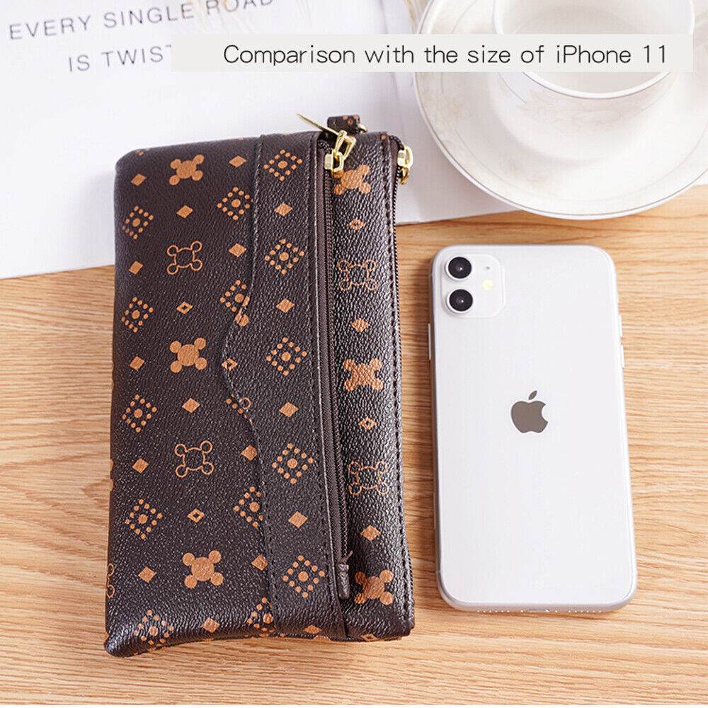 Women Leather Clutch Wallet Zip Long Purse Card Holder Phone Bag Case Handbag US