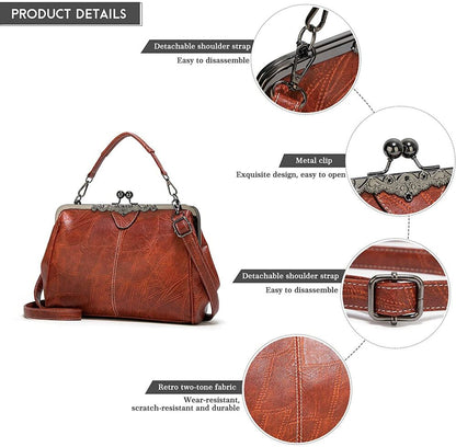 Women Oiled Leather Shoulder Bag