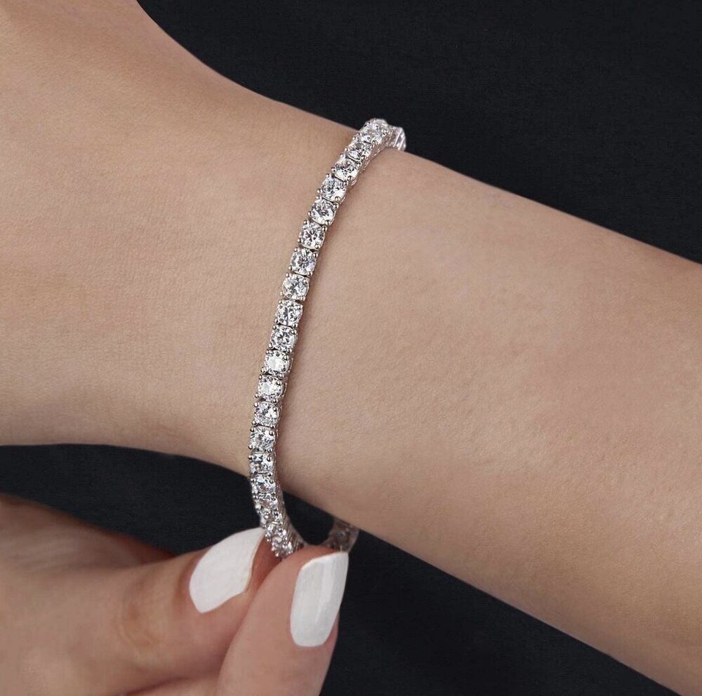 18k White Gold Plated Bracelet