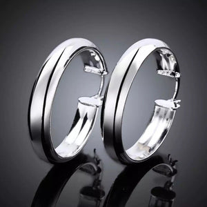 Women's 925 Sterling Silver Hoop Earrings