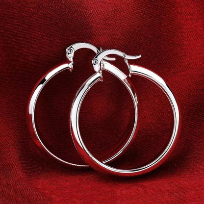 Women's 925 Sterling Silver Hoop Earrings