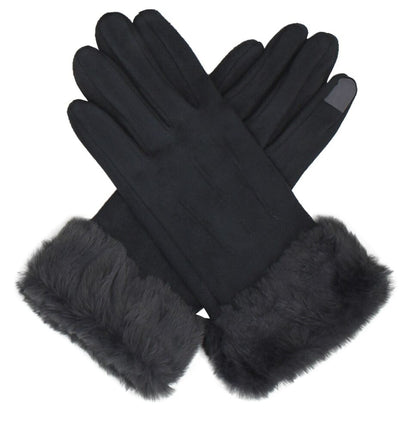 Women's Winter Warm Texting Touch Screen Winter Suede Gloves