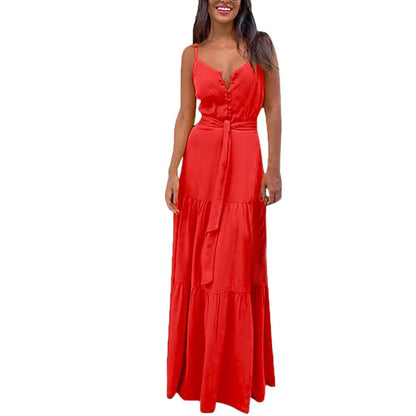 Womens Spaghetti Strap Summer Boho Maxi Long Dress Party Beach Dresses V Neck Split Sundress Floral Halter Dress 2019 New#J30