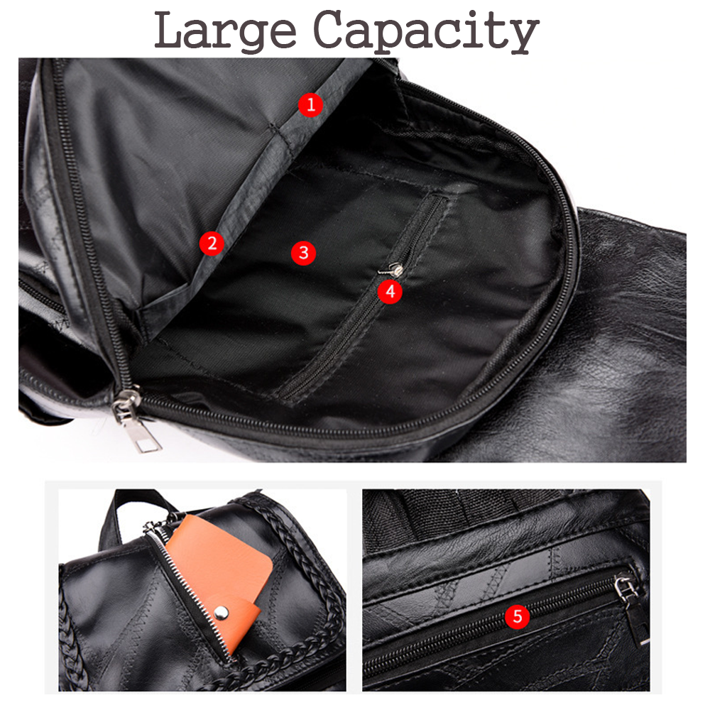 Womens PU Leather Backpack