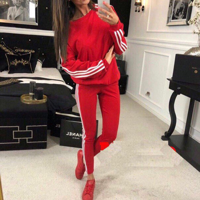 Z&P 2019 New 2Pcs Women Ladies Tracksuit Crop Hoodies Sweatshirt Pants Sets Leisure Wear Casual Suit Clothes Set