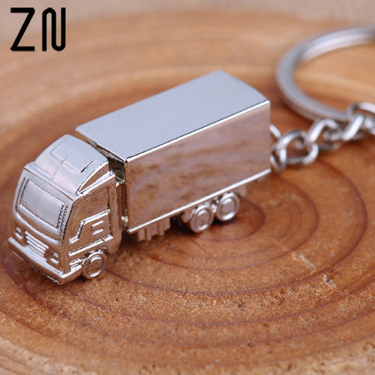 ZN Mini Metal Truck Key Ring Lorry Car Keyfob Keychain Creative Gift Lovely Keyring For Women Men