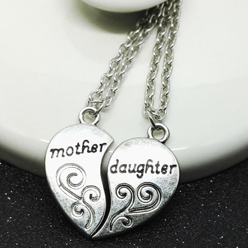 ZN Popular Mother and Daughter Heart necklace women Love "Mom" Necklace Mother's Day Gifts For Mother