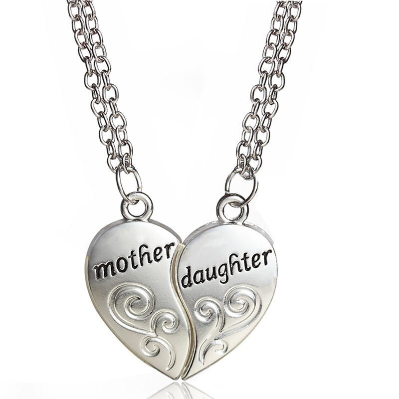 ZN Popular Mother and Daughter Heart necklace women Love "Mom" Necklace Mother's Day Gifts For Mother