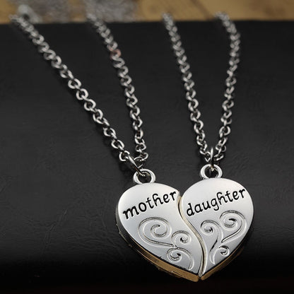 ZN Popular Mother and Daughter Heart necklace women Love "Mom" Necklace Mother's Day Gifts For Mother