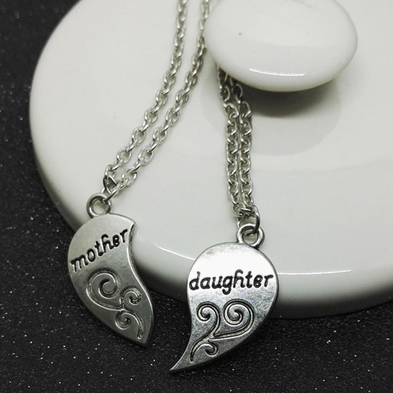 ZN Popular Mother and Daughter Heart necklace women Love "Mom" Necklace Mother's Day Gifts For Mother