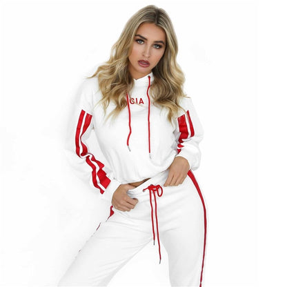 ZP- 2019summer Autumn Two Pieces Set Hoodie Top And Pant Tracksuit Women Set Elastic Waist Leisure 2 Piece Set Women Outfits