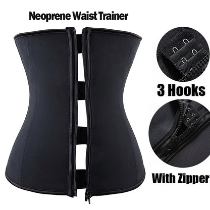 Zipper and Hook Double Control Body Shaper Slimming Waist Trainer Cincher Postpartum Belt Tummy Abdomen Girdle Shapewear S-4XL