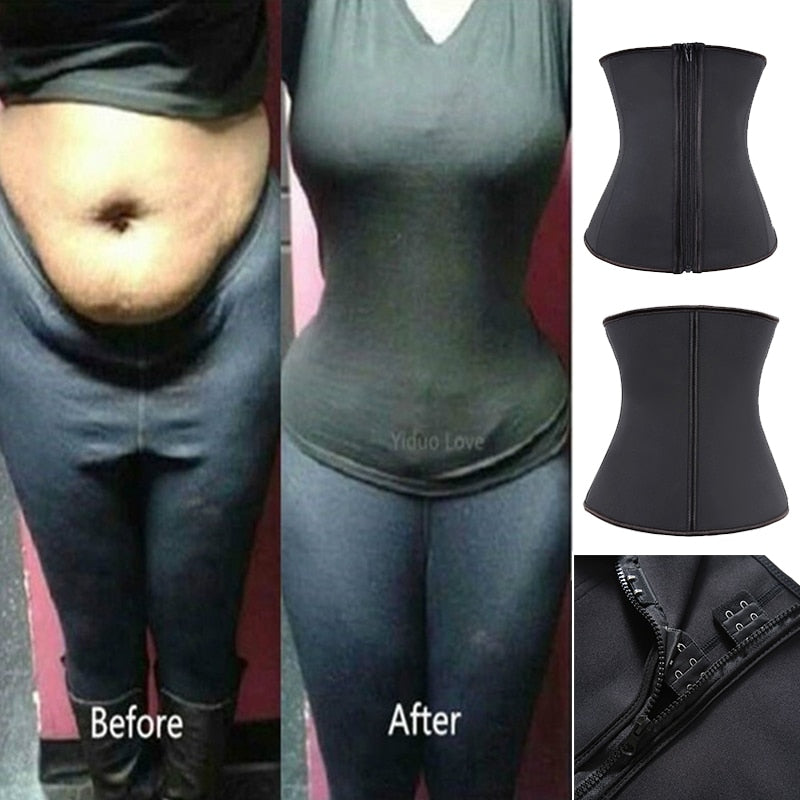 Zipper and Hook Double Control Body Shaper Slimming Waist Trainer Cincher Postpartum Belt Tummy Abdomen Girdle Shapewear S-4XL